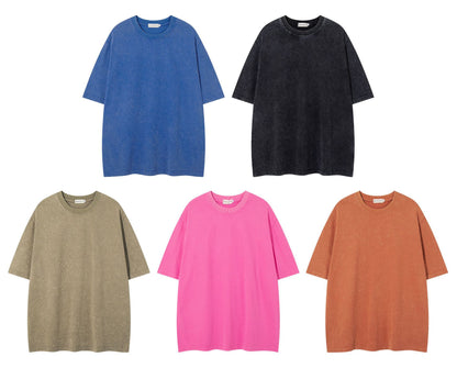 Washed Plain Short Sleeve T-Shirt WN26776