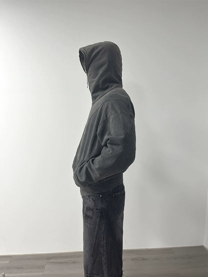 Washed Zipper Hoodie WN8505