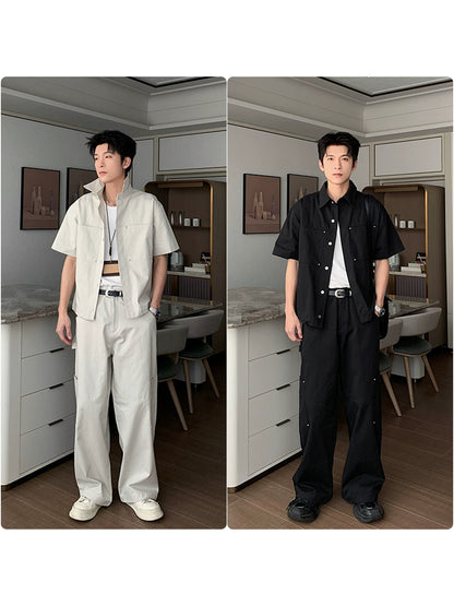 Denim Short Sleeve Shirt & Denim Jeans Setup WN20411