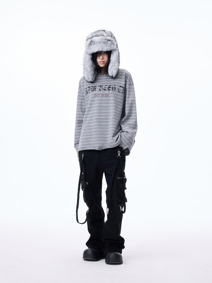 Detachable Strap Rivet Flare Cargo Pants WN27319