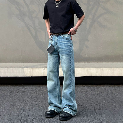 Longer Hem Straight Denim Jeans WN19487