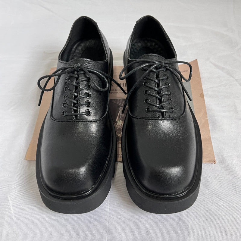 Lace Up Thick Sole Classic Round Toe Shoes WN24569