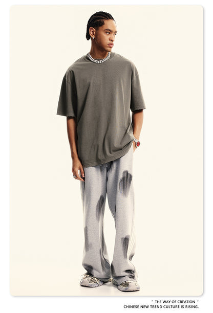 Damage Wash Round Neck Short Sleeve T-Shirt WN6060