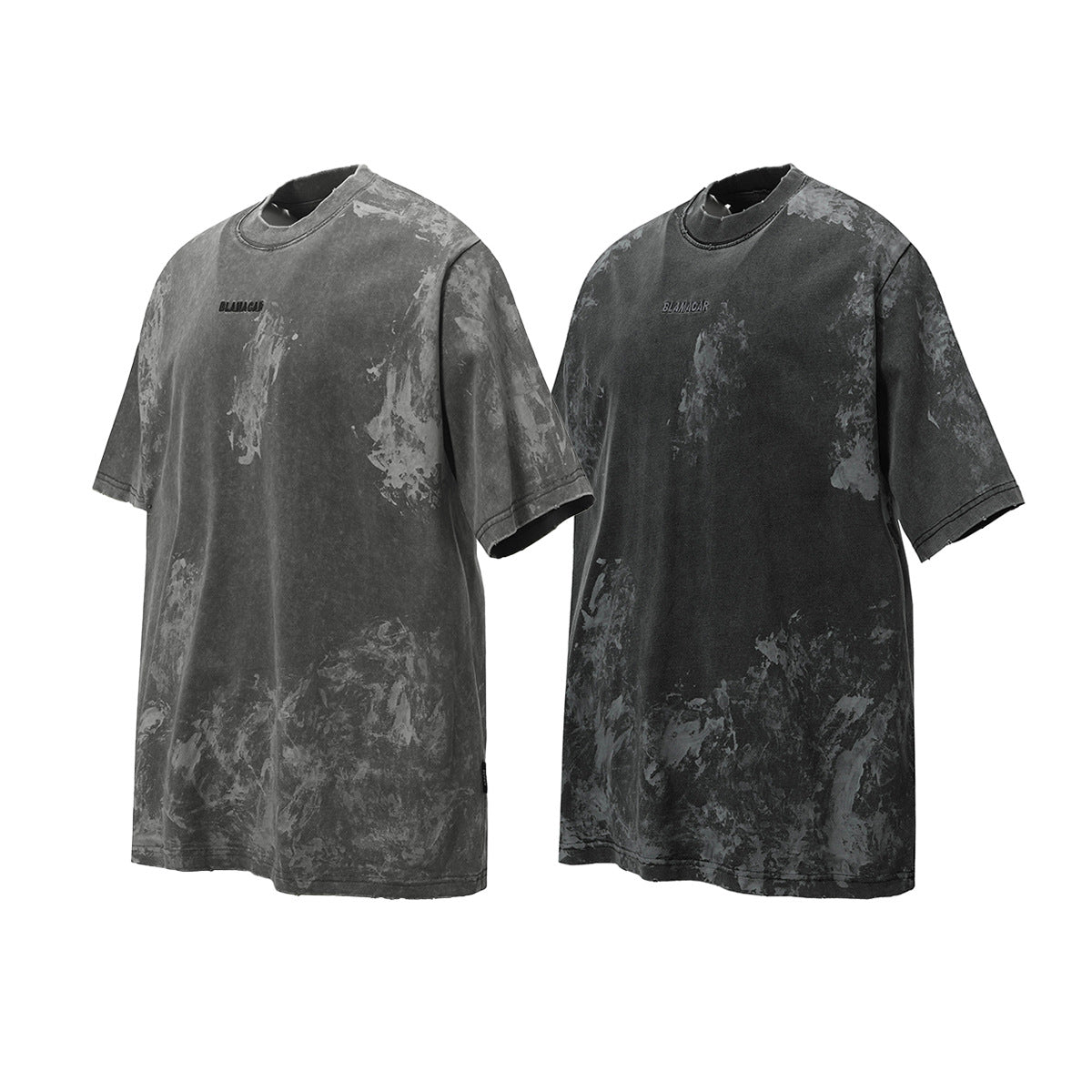 Graffiti Design Washed Short Sleeve T-Shirt WN16160