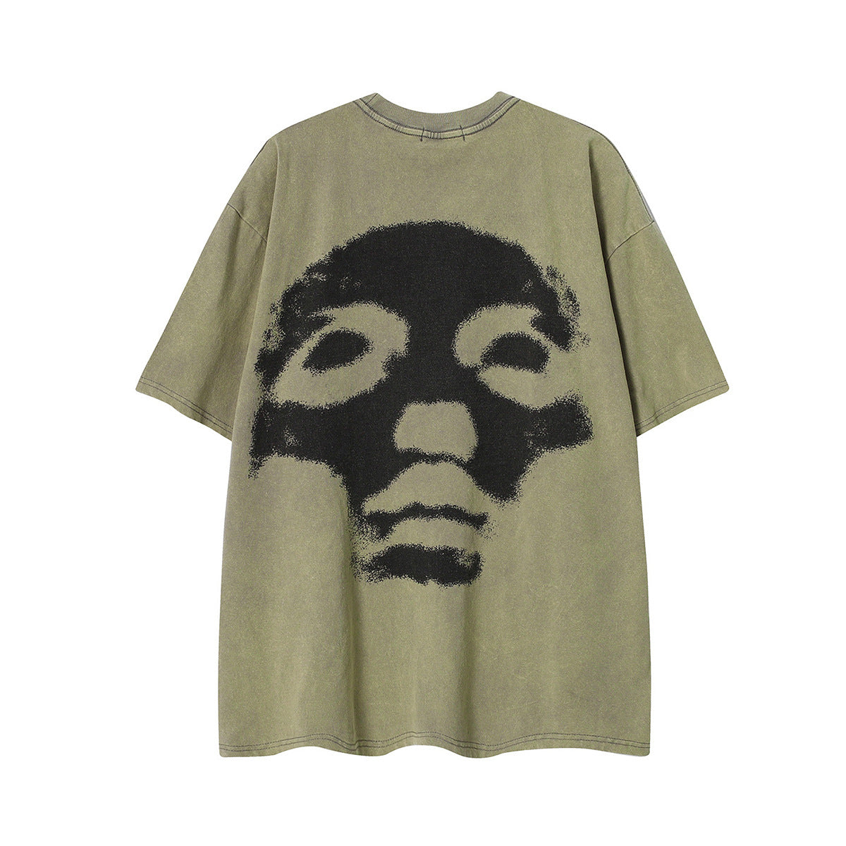Washed Mask Art Print Short Sleeve T-Shirt WN25441