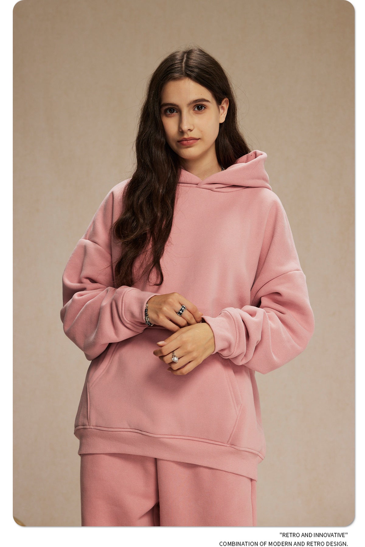 Oversize Plain Hoodie WN9968