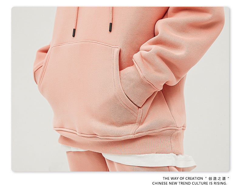 Fleece Lining Oversize Hoodie & Fleece Lining Sweatpants Setup WN9931