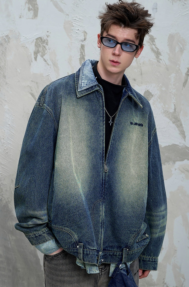 Damage Denim Zipper Jacket WN13170