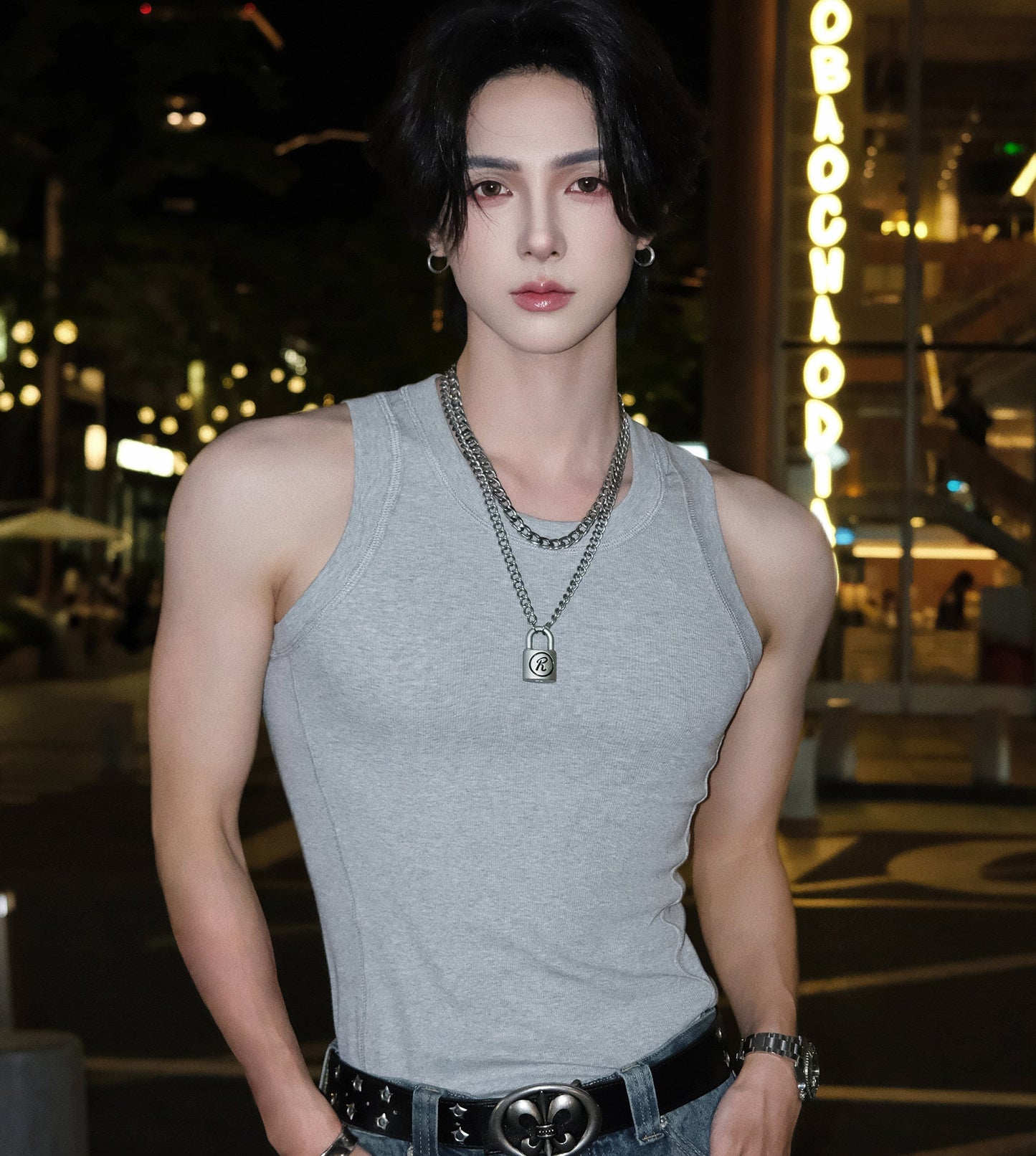 Ribbed Sleeveless Tank Top WN25083