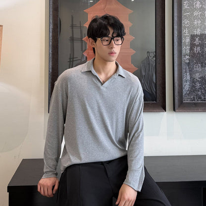 Skipper Rib Long Sleeve Polo Shirt WN24975