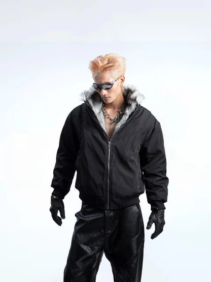 Fleece Lining Stand Neck Puffer Jacket WN20631