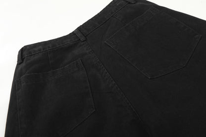 Metal Buckle Logo Print Cargo Cropped Half Pants WN25755