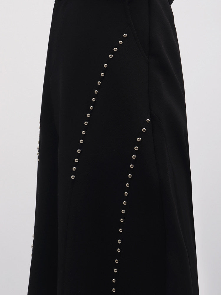 Studs Line Wide Leg Pants WN23712