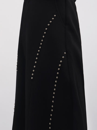 Studs Line Wide Leg Pants WN23712