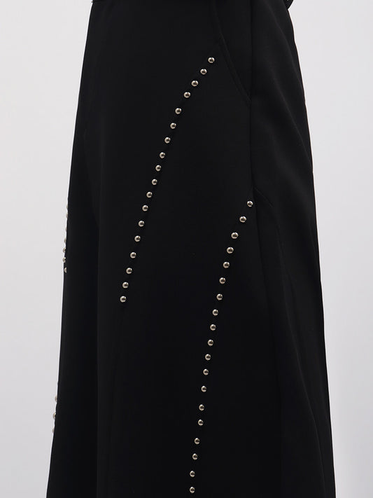Studs Line Wide Leg Pants WN23712