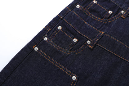 Double Waist Wide Leg Cropped Denim Half Pants WN25930