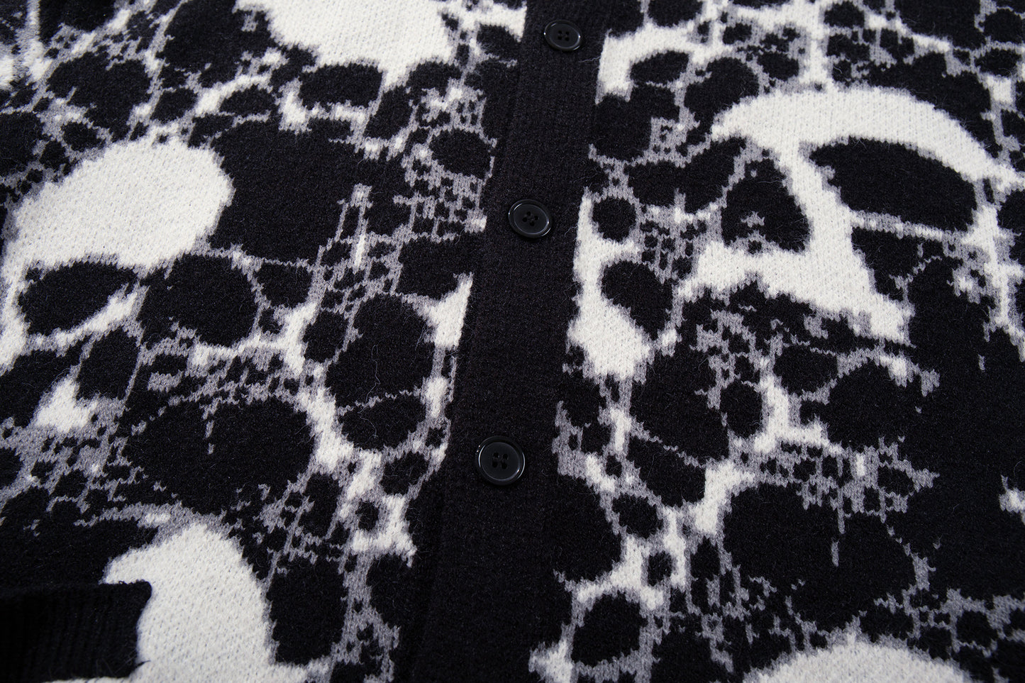 Skull Graphic Dark Knit Sweater WN23040