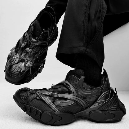 Crocodile-Pattern Thick Sole Sporty Sneakers WN21276