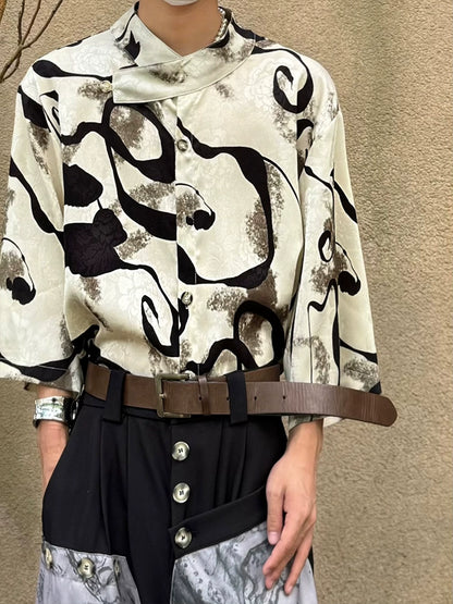 Jacquard Breathable Sun-Protection Short Sleeve Shirt WN19988