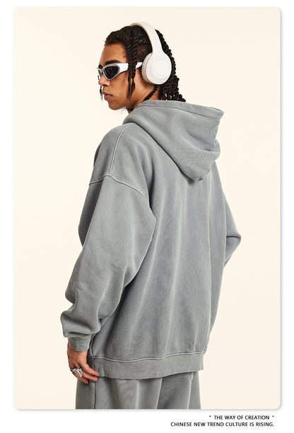 Washed Fleece Lining Oversize Hoodie WN9961