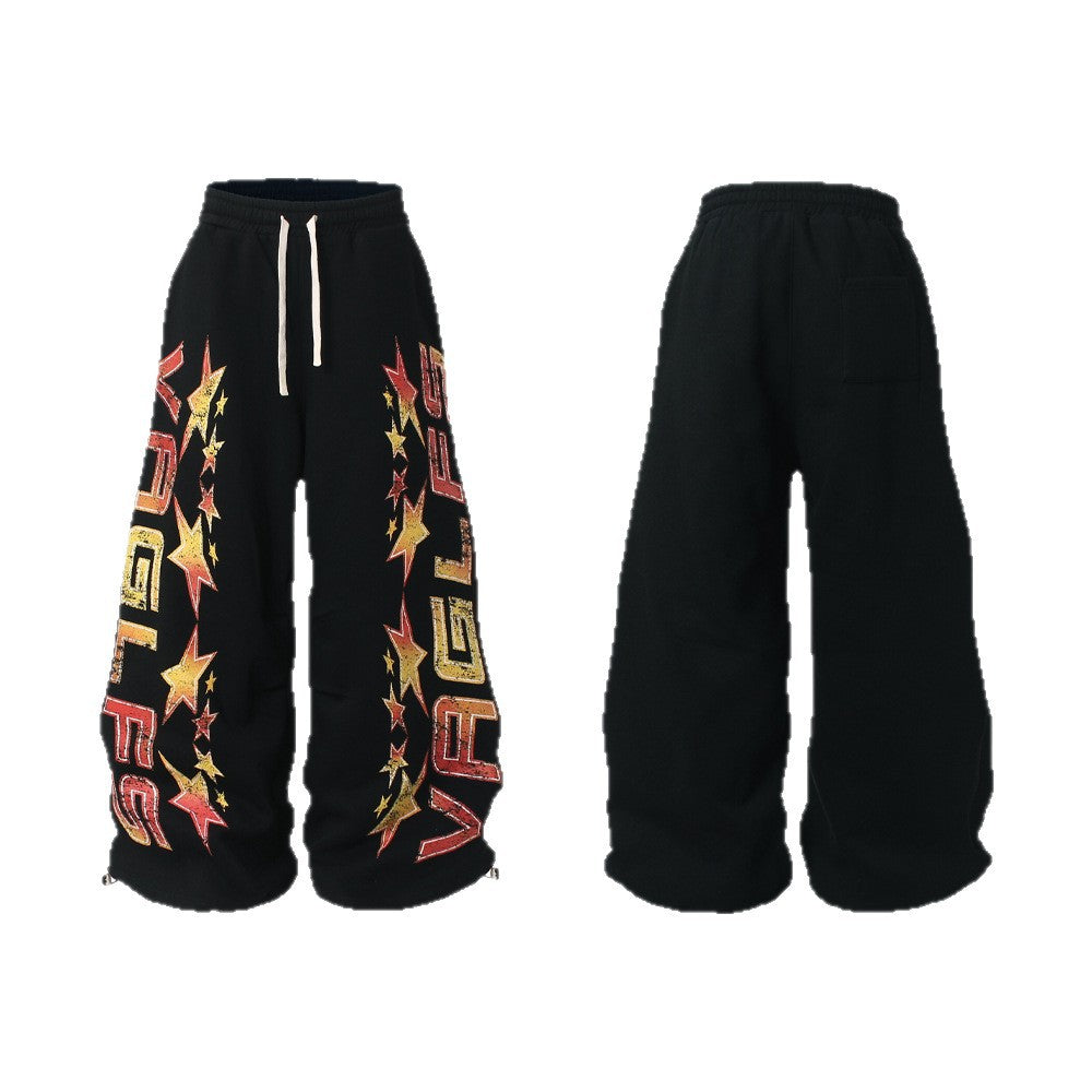 Star Letter Print Sweatpants WN26468