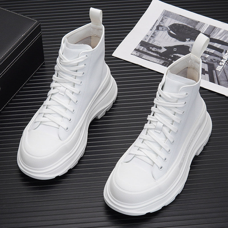 Lace Up Platform Thick Sole Short Boots WN24702