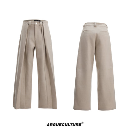 Deconstructed Pleats Straight Leg Trousers WN20679