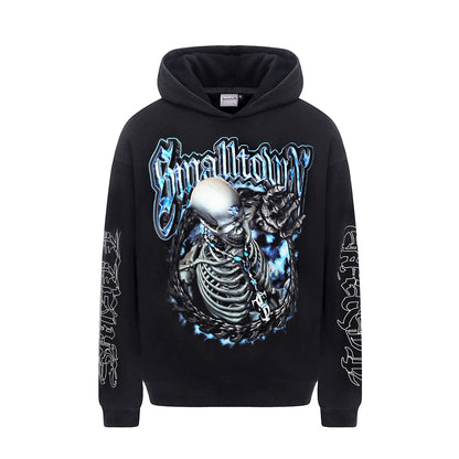 Blue Skull Zipper Hoodie WN11932