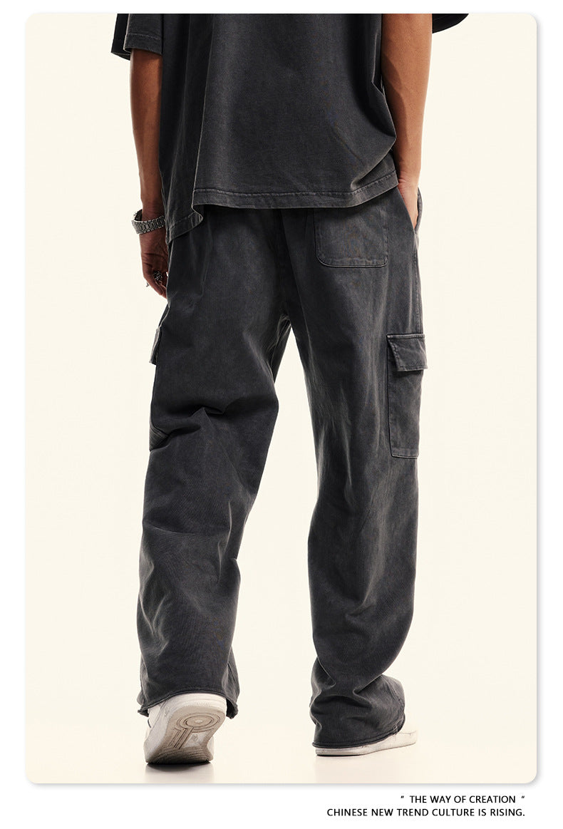 Wide-leg Thin Cargo Sweatpants WN6022
