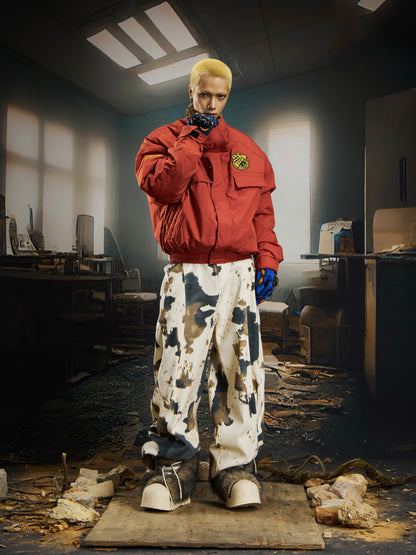 Leopard Print Oversize Short Puffer Jacket WN22775