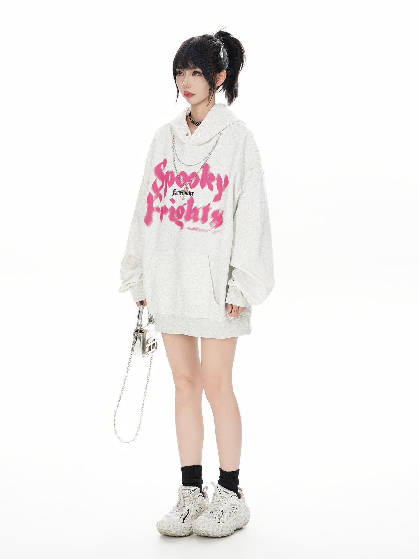 Letter Print Pullover Hoodie WN11208
