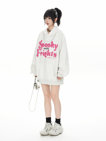 Letter Print Pullover Hoodie WN11208