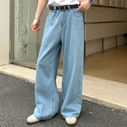 Light Washed Wide Leg Denim Jeans WN24879