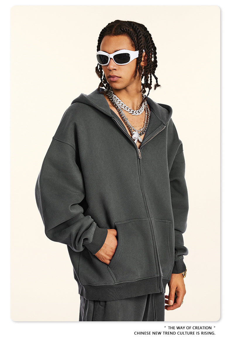 Oversize Zipper Hoodie & Pants Setup WN9959-K