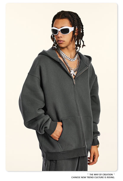 Oversize Zipper Hoodie & Pants Setup WN9959-K