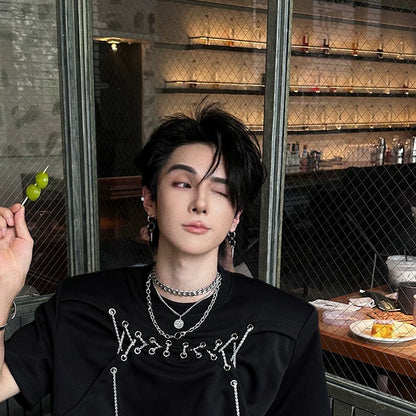 WN25094 Yang Yifan, trendy brand, personality, fashion, trendy earrings, hip-hop street dance, street hipsters, earrings, men's and women's earrings, jewelry WN25094