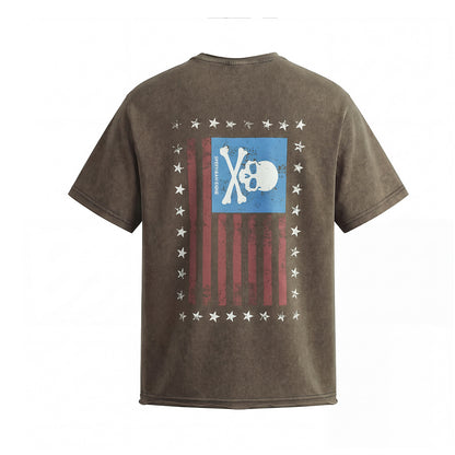 Skull Flag Washed Short Sleeve T-Shirt WN25649
