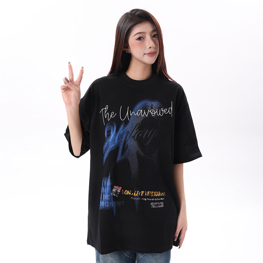 Letter Print Short Sleeve T-Shirt WN25575