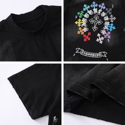 Letter Print Oversize Short Sleeve T-Shirt WN26883
