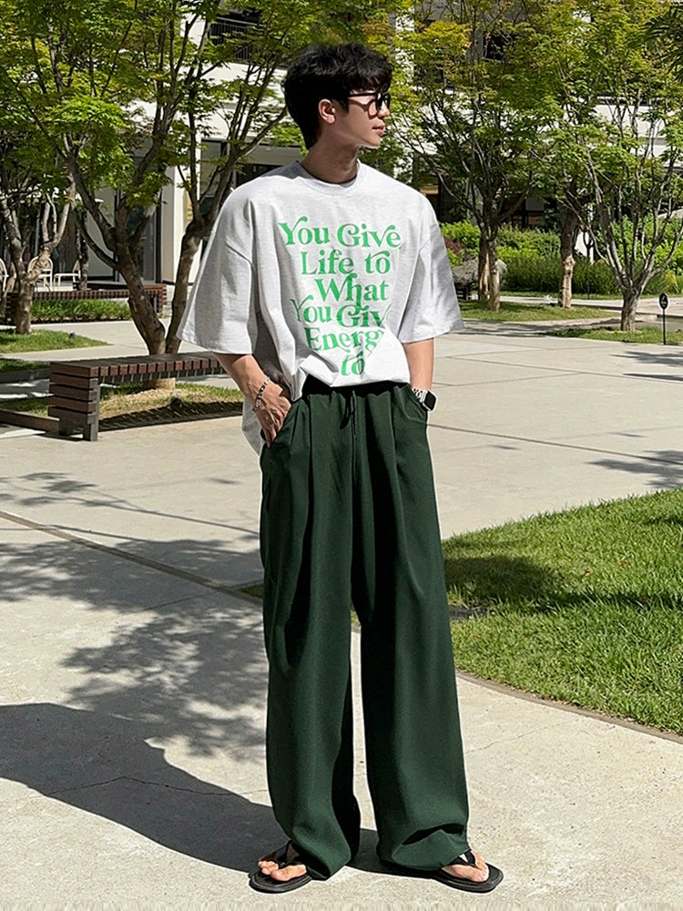 Letter Print Oversize Short Sleeve T-Shirt WN20256