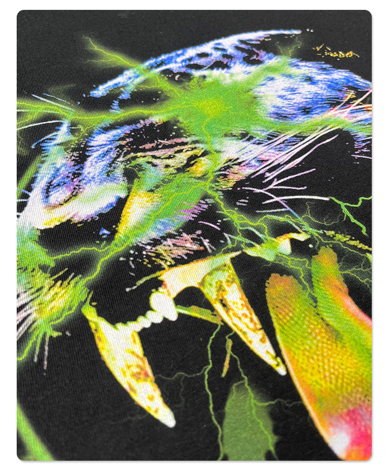 Seamless Graphic Print Oversize Short Sleeve T-Shirt WN16263