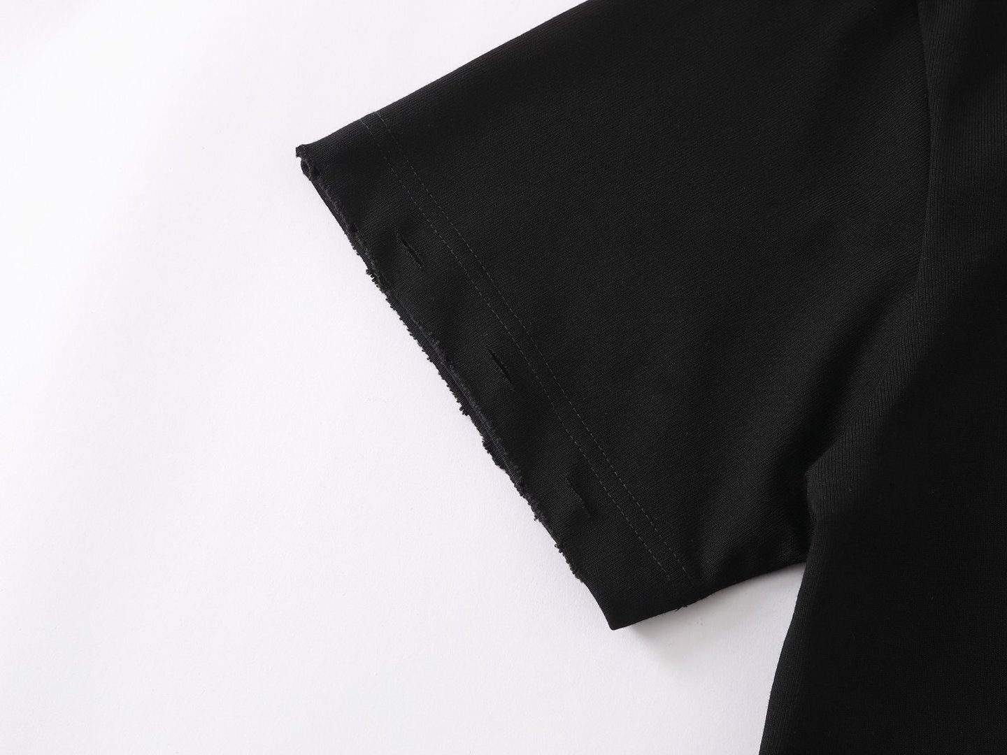 Oversize Damage Plain Short Sleeve T-Shirt WN25472