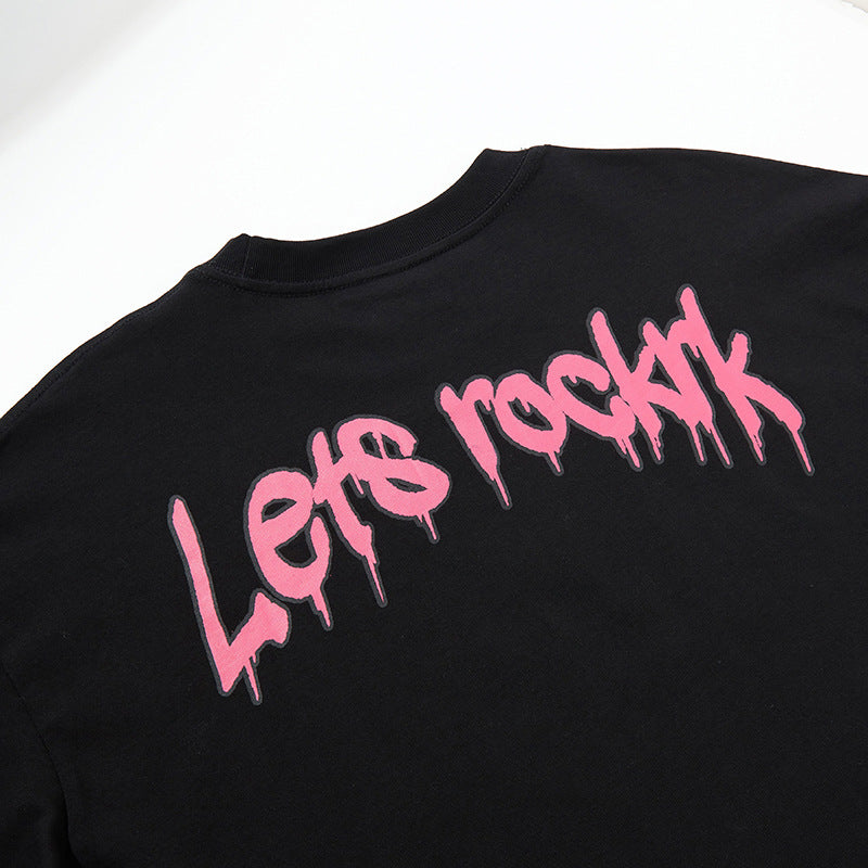 Anime Print Oversize Short Sleeve T-Shirt WN18521