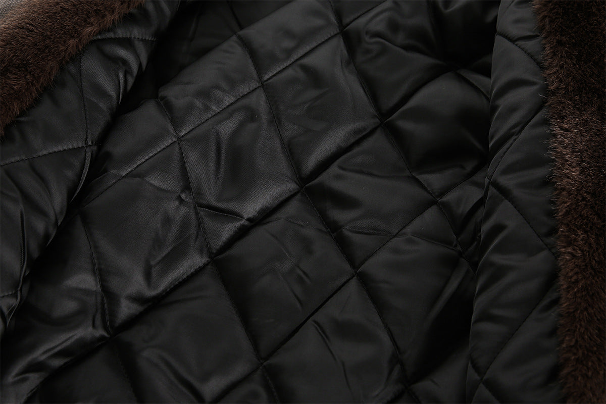 Fur Collar Sherpa-Lining Hooded Padded Jacket WN11363