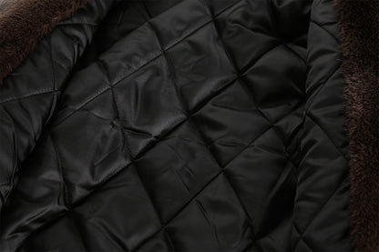 Fur Collar Sherpa-Lining Hooded Padded Jacket WN11363