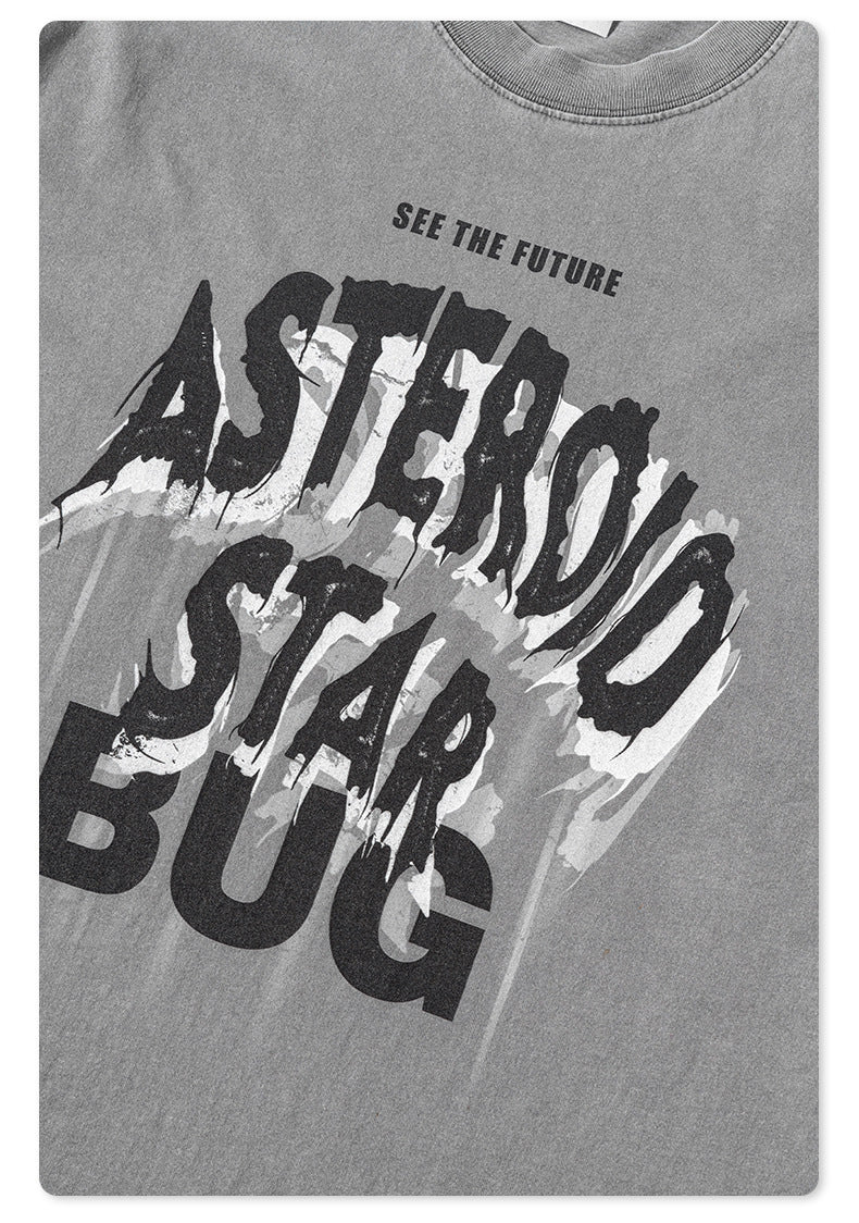 Washed Round Neck Pure Cotton Short Sleeve T-Shirt WN7832