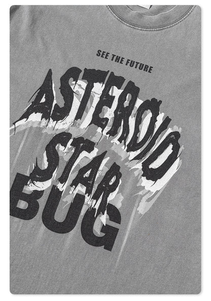 Washed Round Neck Pure Cotton Short Sleeve T-Shirt WN7832