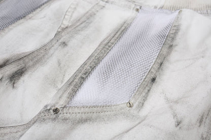 Damage Baggy Half Denim Jeans WN25584