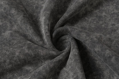 Washed Panel Design Zipper Detail Short Sleeve T-Shirt WN25377