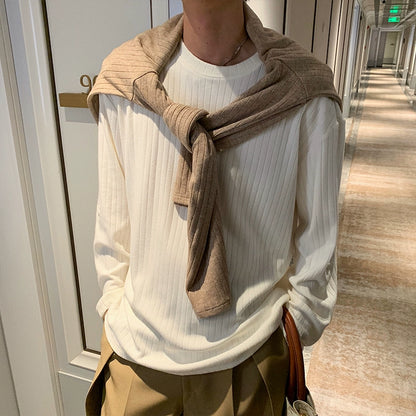 Waffle Knit Long Sleeve T-Shirt WN20396